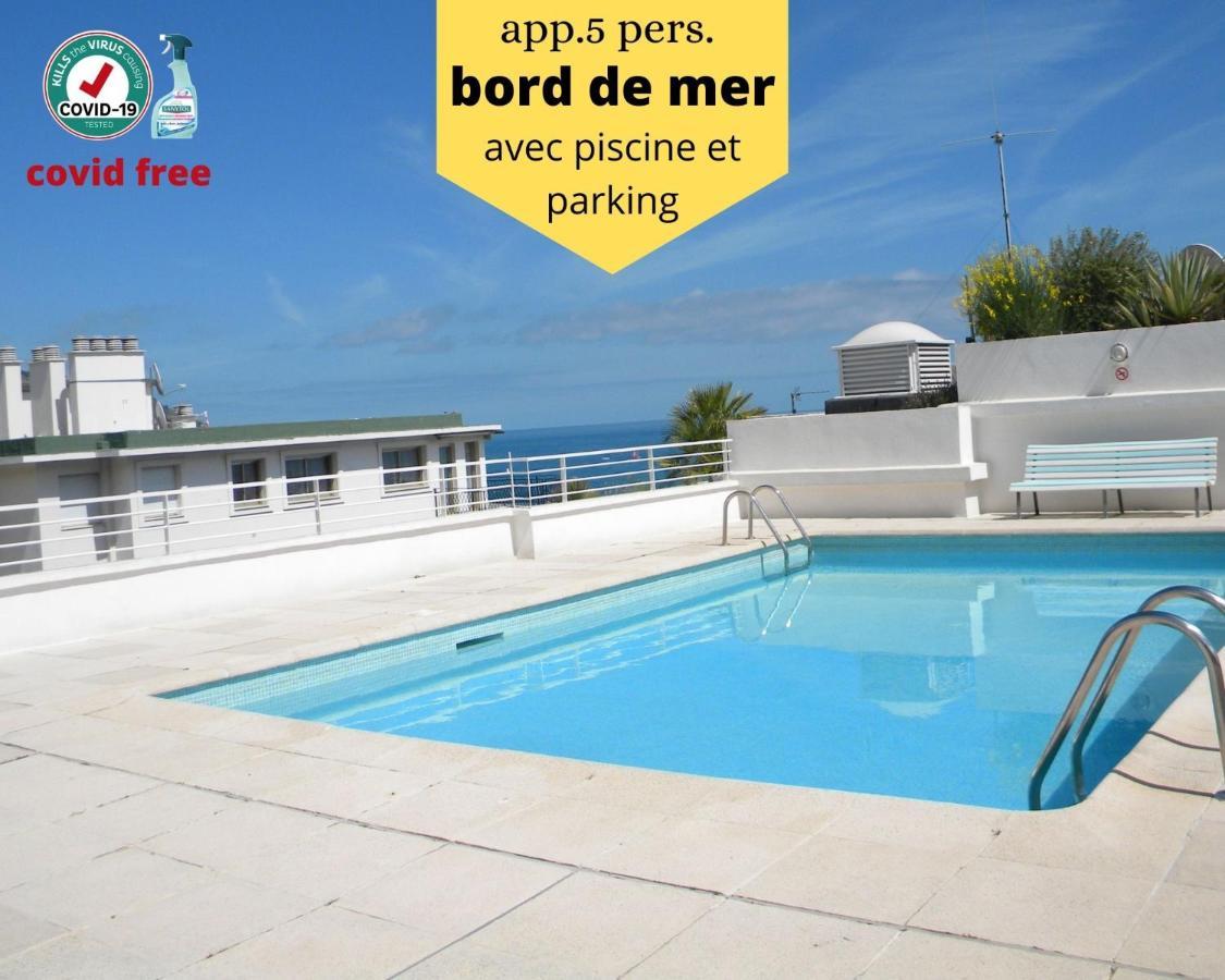 App Le Rocazur Avec Piscine Et Parking En Bord De Mer A 500M Du Centre Ville Ментона Екстериор снимка